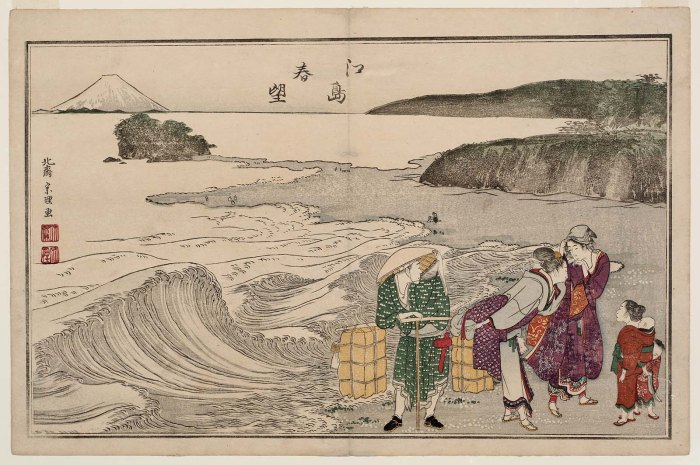Spring View at Enoshima by Hokusai