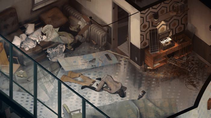 Harry Du Bois wakes up hungover in Disco Elysium